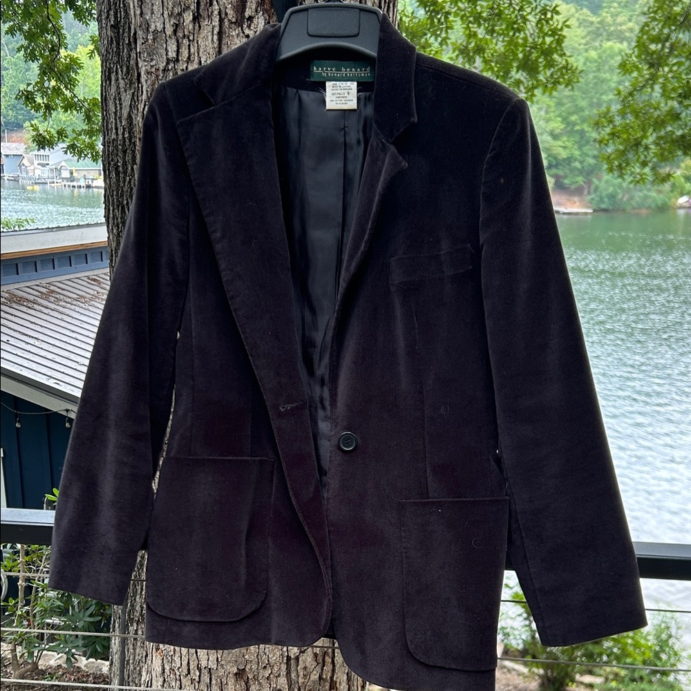 Harve Benard Dark Velvet Jacket
